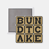Bundt Cake, Dessert Magneet (Voorkant / Achterkant)