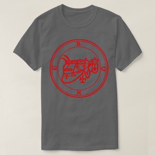 Bune Ars Goetia Sigil Red T-shirt (Design voorkant)