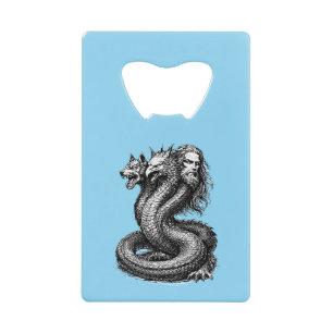 Bune-demon drie gezichten, één kracht creditkaart flessenopener