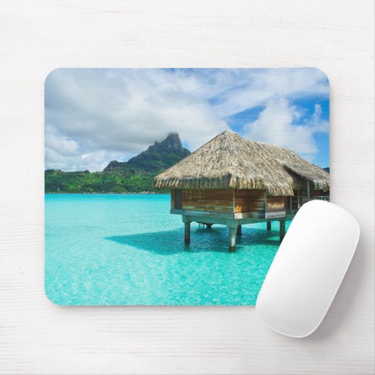 Bungalow, Bora Bora mousepad Muismat (Met muis)