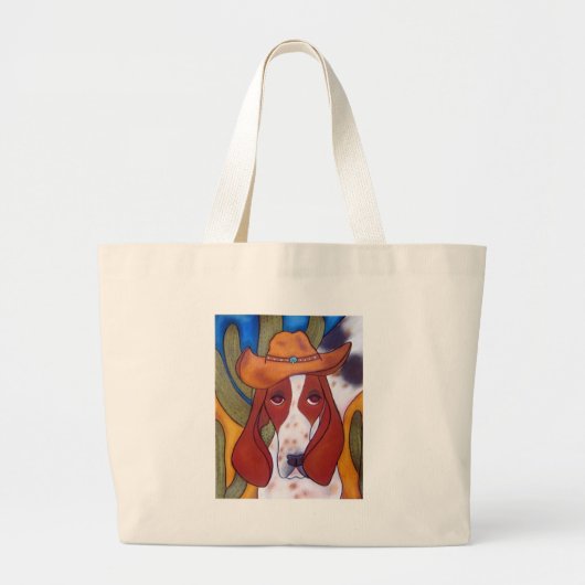Bungalowart.com Desert Hound Beach Bag Grote Tote Bag (Voorkant)