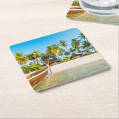 Bungalows op de strand | Ko Mook, Thailand Kartonnen Onderzetters (Schuin)
