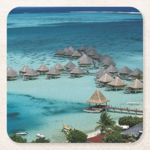 Bungalows van Beachcomber Hotel Kartonnen Onderzetters
