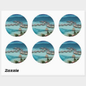 Bungalows van Beachcomber Hotel Ronde Sticker (Vel)