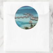 Bungalows van Beachcomber Hotel Ronde Sticker (Tas)