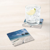 Bungalows van het strand Motu Toopua Kartonnen Onderzetters (Insitu)