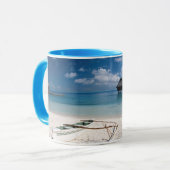 Bungalows van het strand Motu Toopua Mok (Voorkant links)