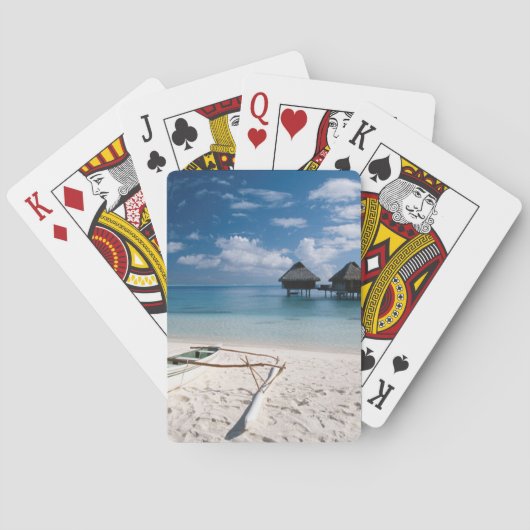 Bungalows van het strand Motu Toopua Pokerkaarten (Achterkant)