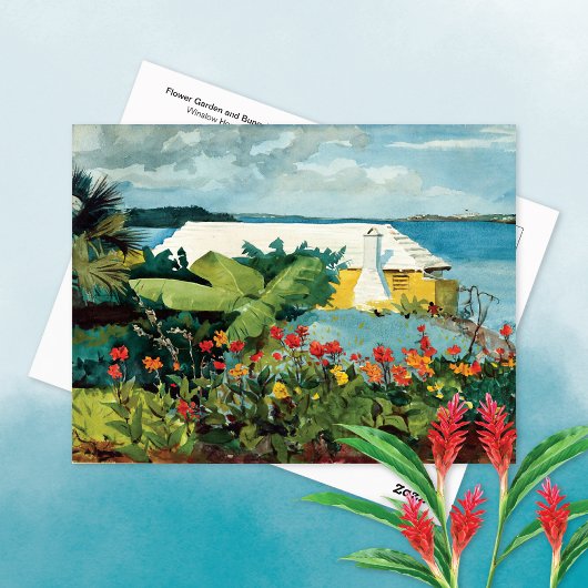 Bungalowtuin Bermuda Winslow Homer Briefkaart