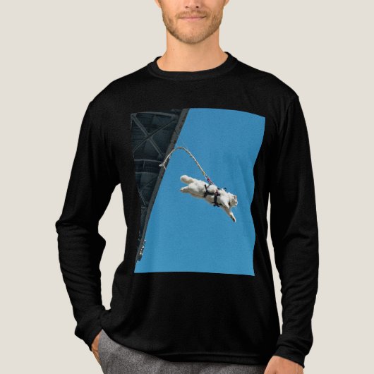bungee cat Tri-Blend shirt (Voorkant volledig)