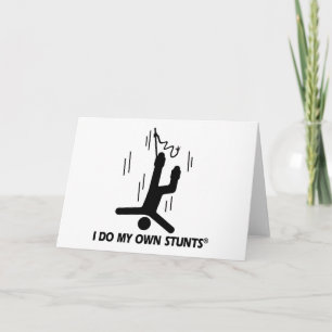 Bungee die Mijn Eigen Stunts springt Feestdagen Kaart