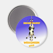 Bungee Jumpin' Wisconsin stijl Magneet (Voorkant / Achterkant)