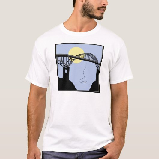 Bungee Jumping Bridge Scene T-shirt (Voorkant)