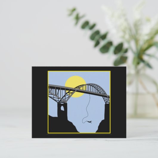 Bungee Jumping Briefkaart (Staand voorkant)