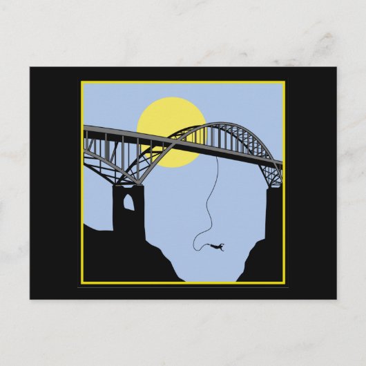 Bungee Jumping Briefkaart (Voorkant)
