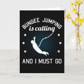 Bungee Jumping Funny Gezegde Bungy Jumping Gift Kaart (Gele Bloem)