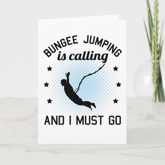 Bungee Jumping Funny Gezegde Bungy Jumping Gift Kaart (Voorkant)