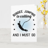 Bungee Jumping Funny Gezegde Bungy Jumping Gift Kaart (Gele Bloem)