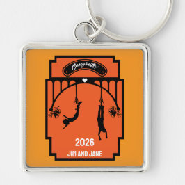 Bungee Jumping huwelijkscadeau Sleutelhanger