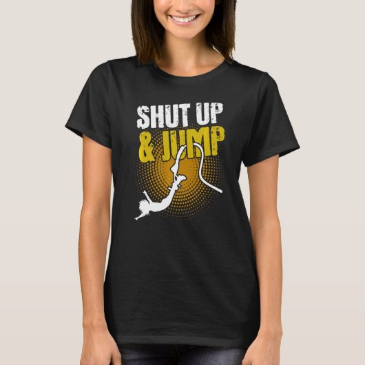 Bungee Jumping Kop dicht en schokken T-shirt (Voorkant)