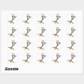 Bungee Jumping Ronde Sticker (Vel)