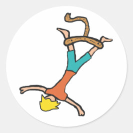 Bungee Jumping Ronde Sticker