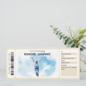 Bungee Jumping Ticket Gift Certificate Kaart (Staand voorkant)