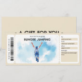 Bungee Jumping Ticket Gift Certificate Kaart (Voorkant / Achterkant)