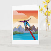 Bungee springen naar de vrijheid kaart (Gele Bloem)