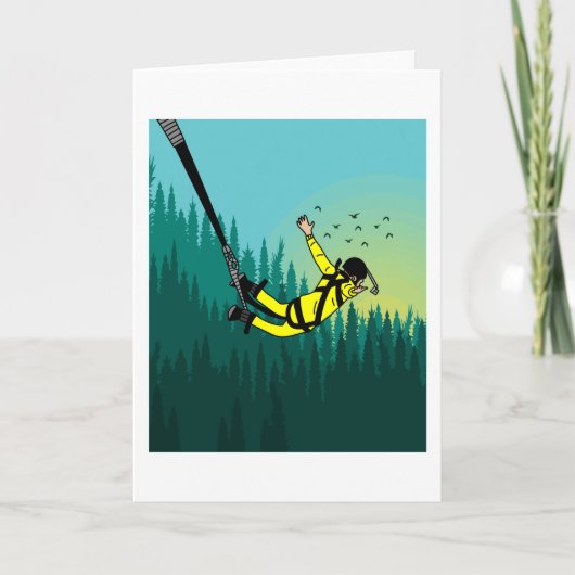 Bungee springen naar de vrijheid kaart (Voorkant)