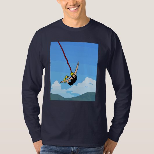 Bungee springen naar vrijheid t-shirt (Voorkant)