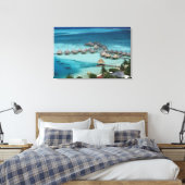 Bunglows of Beachcomber Hotel Canvas Afdruk (Insitu (Slaapkamer))