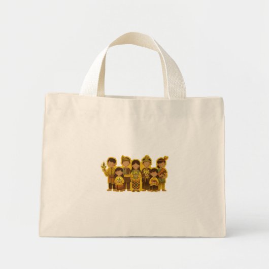 Bunian/Sebabah mensen Mini Tote Bag (Voorkant)