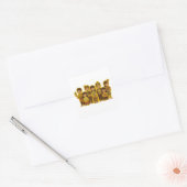 Bunian/Sebabah mensen Vierkante Sticker (Envelop)