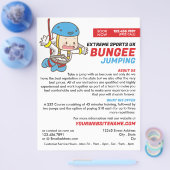 Bunjee Cartoon - Bungee Jumping Course Adverteren Flyer (Enkel)