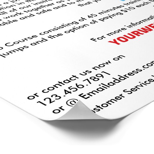 Bunjee Cartoon - Bungee Jumping Course Adverteren Poster (Hoek)