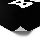 Bunjour Funny French Burger Bun Pun Dark BG Poster (Hoek)