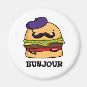 Bunjour Funny French Burger Bun PUn Magneet (Voorkant)