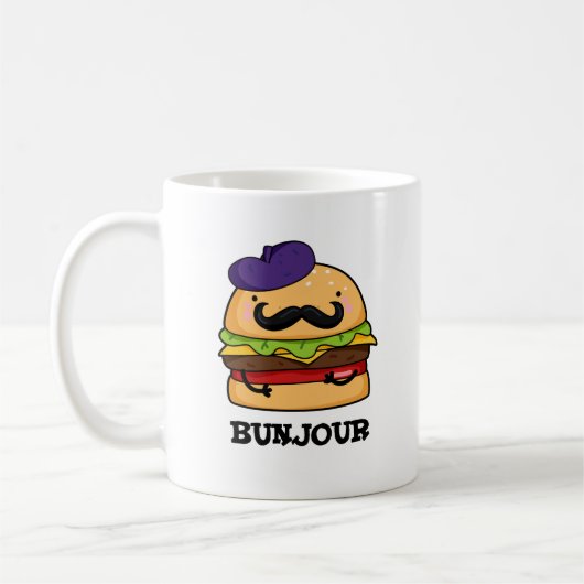Bunjour Grappig Frans Burger Bun Pun Koffiemok (Links)