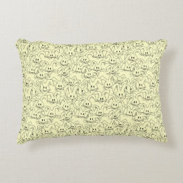 Bunken van Bunnies op geel - naadloos patroon. Accent Kussen