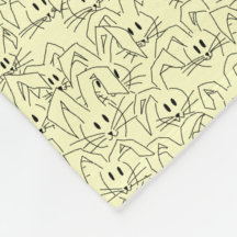 Bunken van Bunnies op geel - naadloos patroon.