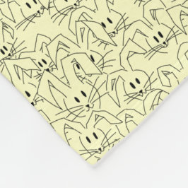 Bunken van Bunnies op geel - naadloos patroon. Fleece Deken