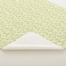 Bunken van Bunnies op geel - naadloos patroon. Sherpa Deken