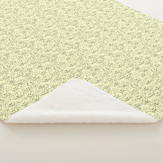 Bunken van Bunnies op geel - naadloos patroon. Sherpa Deken (3/4)