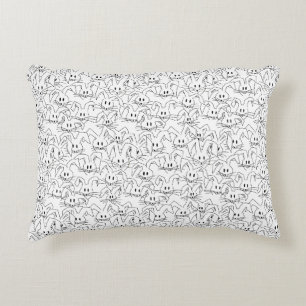 Bunken van Bunnies op wit - naadloos patroon.   Accent Kussen