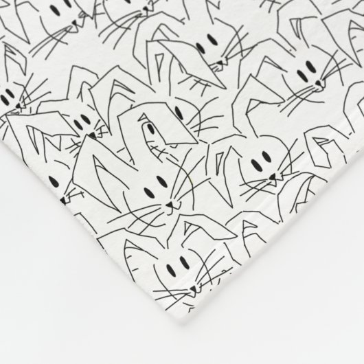 Bunken van Bunnies op wit - naadloos patroon. Fleece Deken (Hoek)