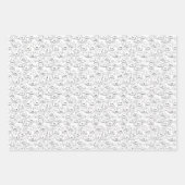 Bunken van Bunnies op wit - naadloos patroon. Inpakpapier Vel (Voorkant 3)