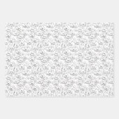 Bunken van Bunnies op wit - naadloos patroon. Inpakpapier Vel (Voorkant)