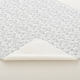 Bunken van Bunnies op wit - naadloos patroon. Sherpa Deken