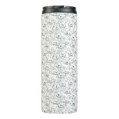 Bunken van Bunnies op wit - naadloos patroon. Thermosbeker (Achterkant)